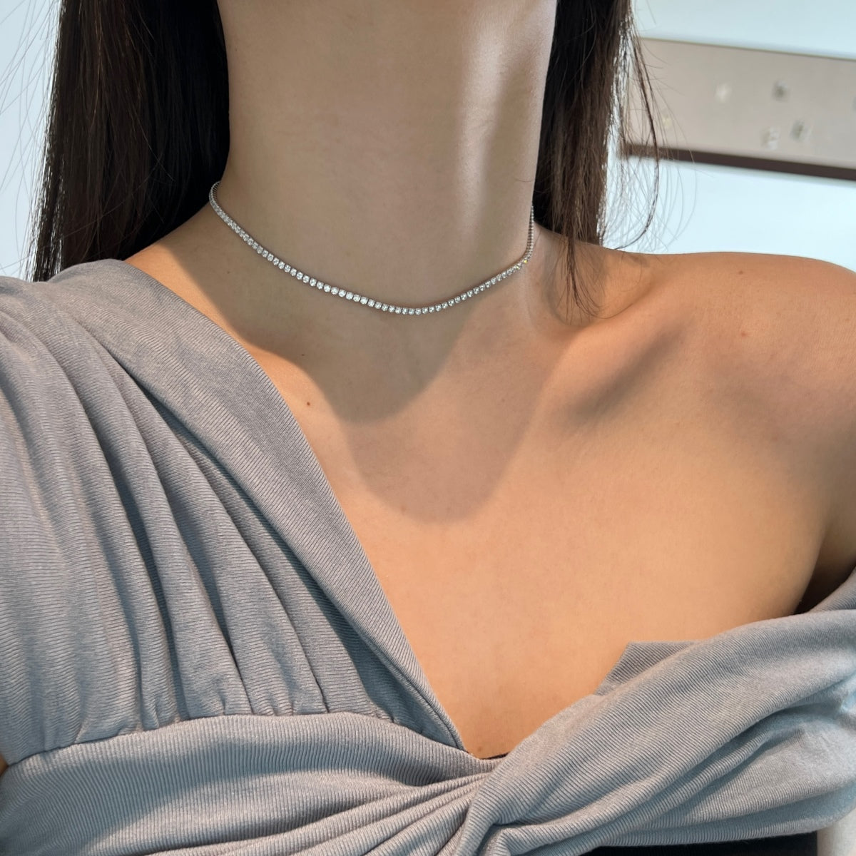 COLLIER RIVIÈRE PORTOFINO- ARGENTÉE