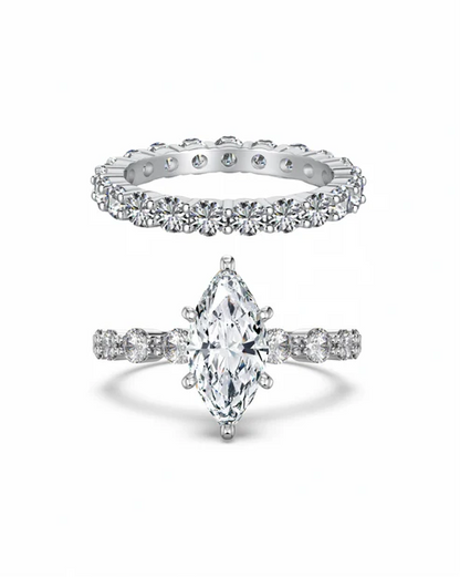 SET BAGUE MILAN - AMALFI ARGENTÉE